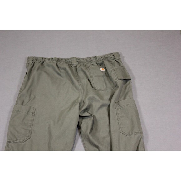 Carhartt Green Ripstop Scrub Trousers Cargo Pants Men's Size XL 38" X 29" - Picture 4 of 9